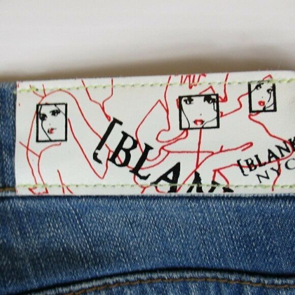 Blank NYC Jean Shorts Festival Y2K Frayed Hem Distressed Denim Women’s Size 25 - Picture 3 of 12